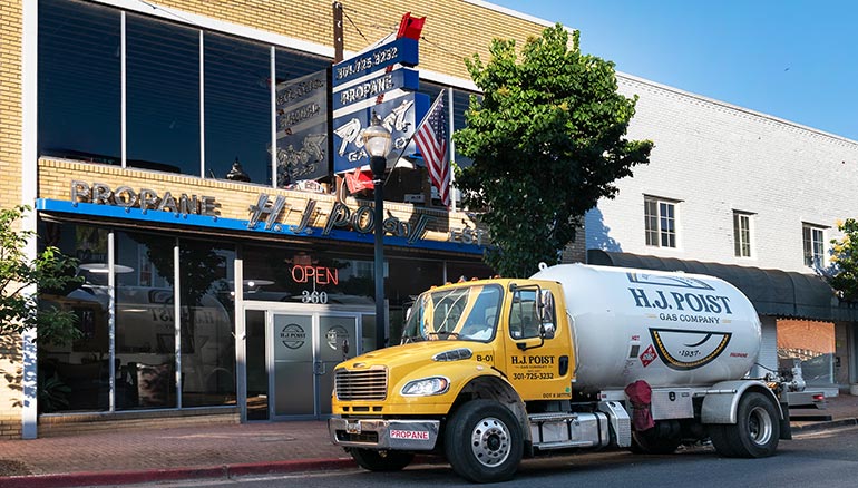 Residential Propane Services - H. J. Poist Propane Truck